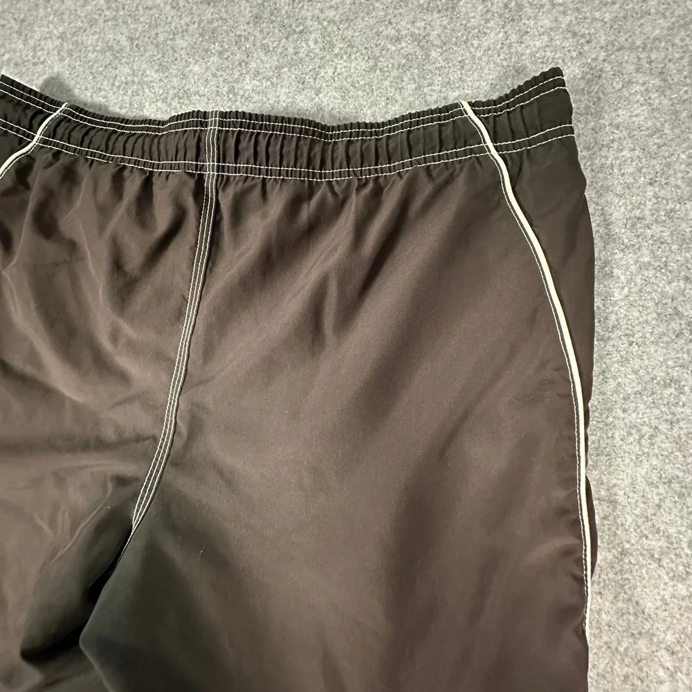 Speedo Board Shorts XL Brown Mens Cargo Pocket Swim Trunks Red Tribal Stripes